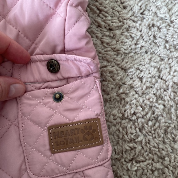 Heart to Tail Zippered Puffy Dog Coat Size M - Picture 3 of 7